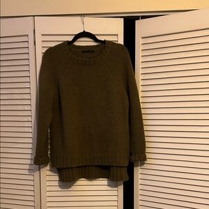 Jenni Kayne olive green alpaca and wool sweater
